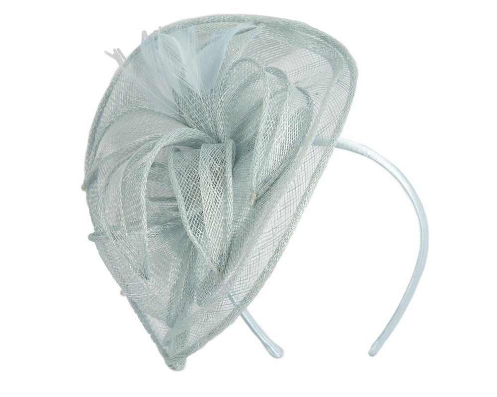 Fascinators Online - Max Alexander Chic Light Blue Sinamay Flower Fascinator