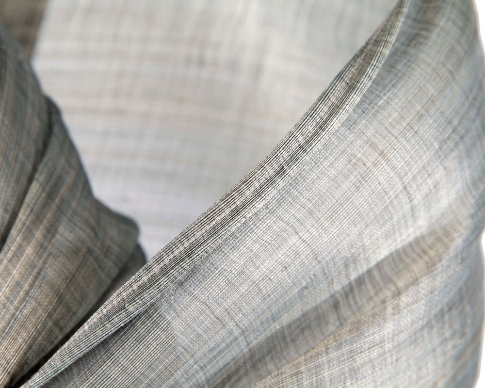 Silver twists of silk abaca fascinator by Fillies Collection - Image 3