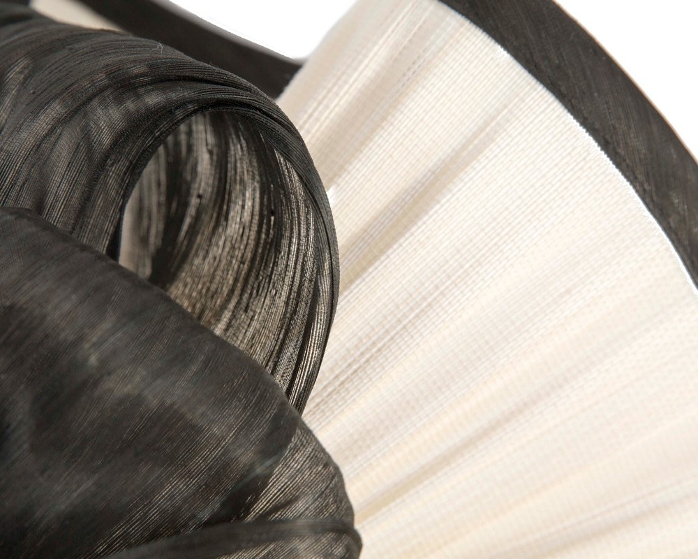 Tall Cream & Black Fillies Collection Fascinator - Fascinators Online Tall Cream & Black Fillies Collection Fascinator - Image 3