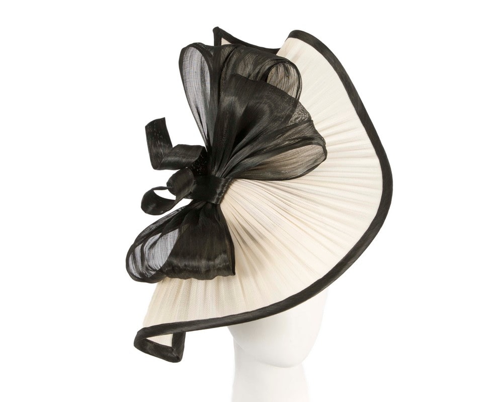 Fascinators Online - Tall Cream & Black Fillies Collection Fascinator