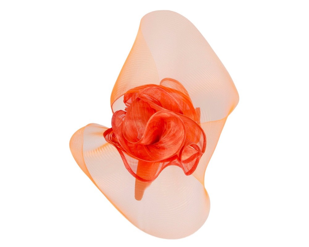 Tall orange Fillies Collection fascinator - Image 3