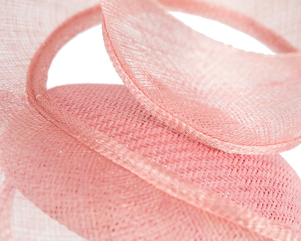 Bespoke pink sinamay racing fascinator by Fillies Collection - Fascinators Online Bespoke pink sinamay racing fascinator by Fillies Collection - Image 5