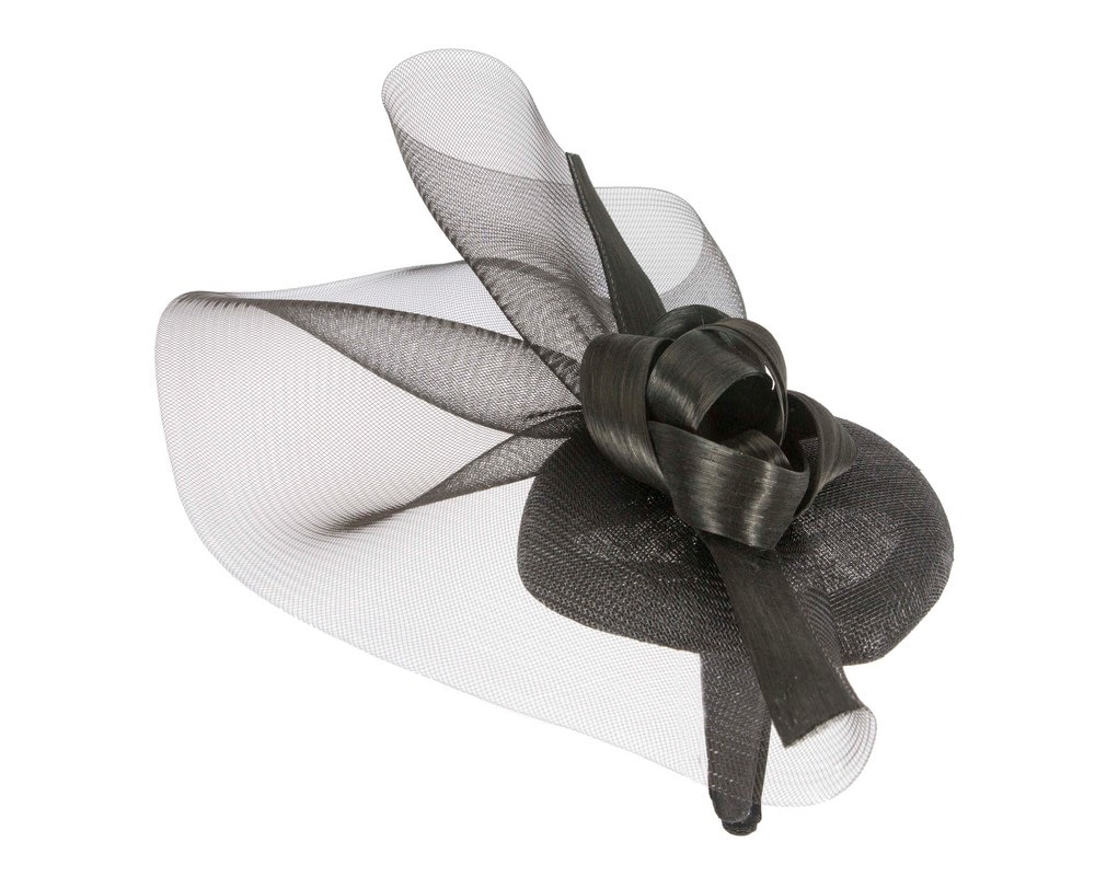 Bespoke black spring racing fascinator by Fillies Collection - Fascinators Online Bespoke black spring racing fascinator by Fillies Collection - Image 4