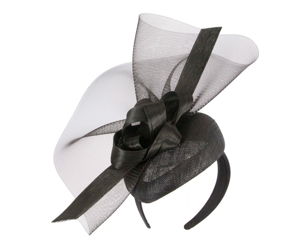 Fascinators Online - Bespoke black spring racing fascinator by Fillies Collection
