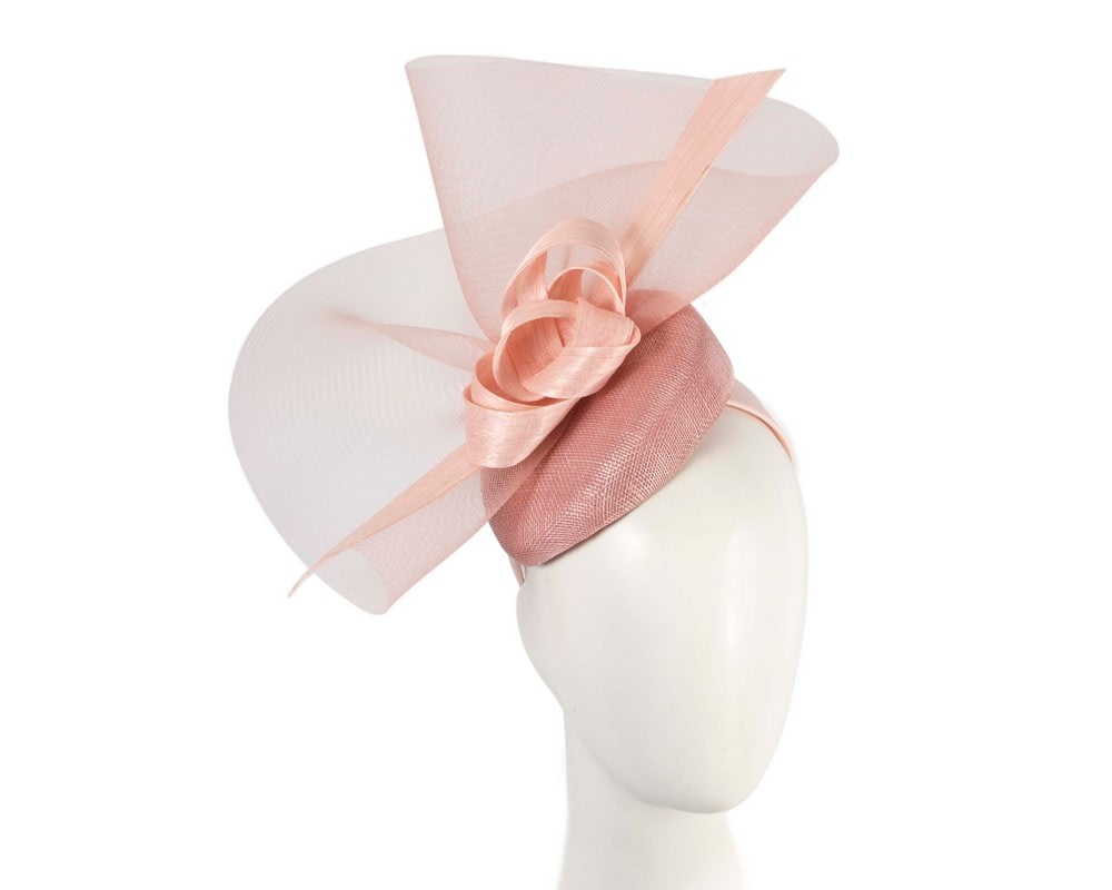 Fascinators Online - Bespoke dusty pink spring racing fascinator by Fillies Collection