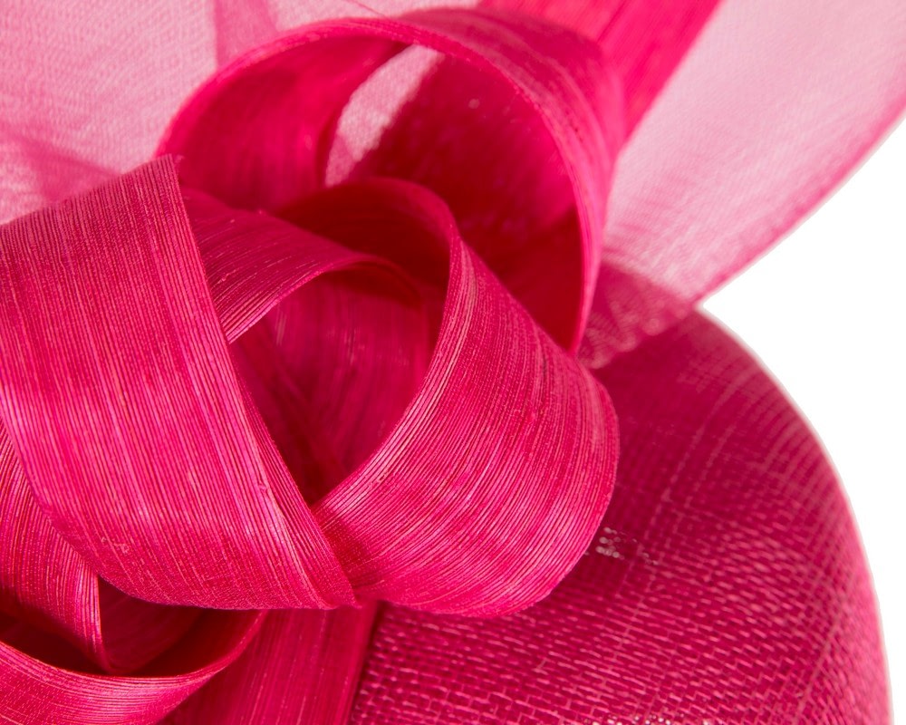 Bespoke fuchsia spring racing fascinator by Fillies Collection - Fascinators Online Bespoke fuchsia spring racing fascinator by Fillies Collection - Image 5