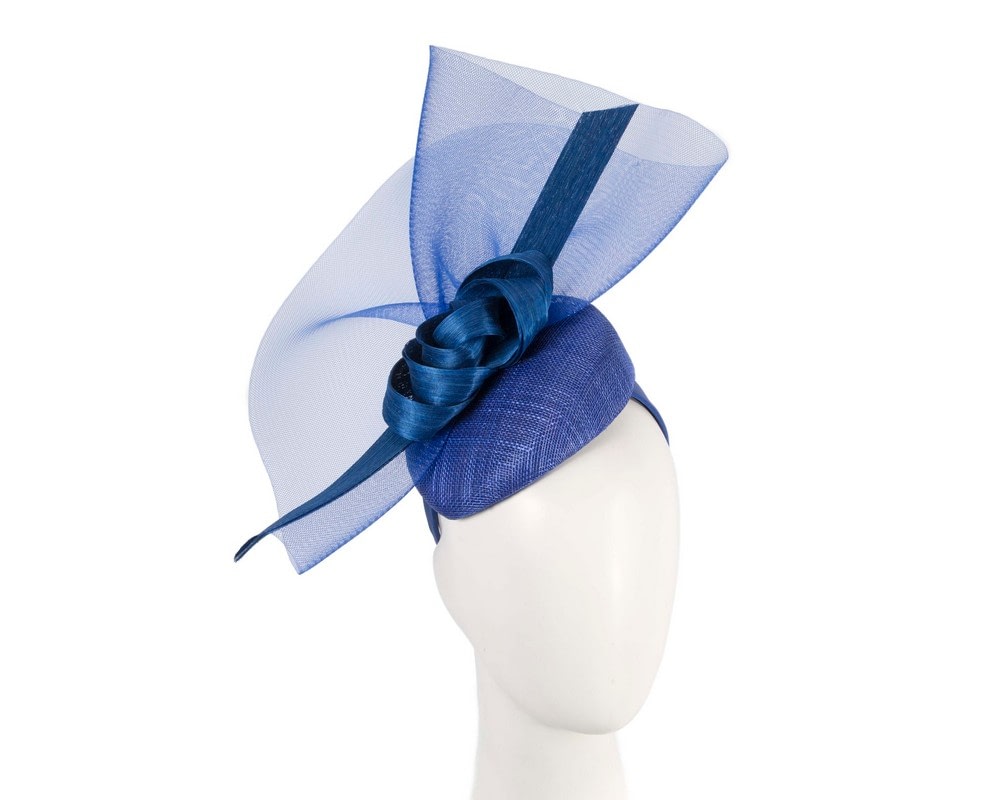 Fascinators Online - Bespoke royal blue spring racing fascinator by Fillies Collection