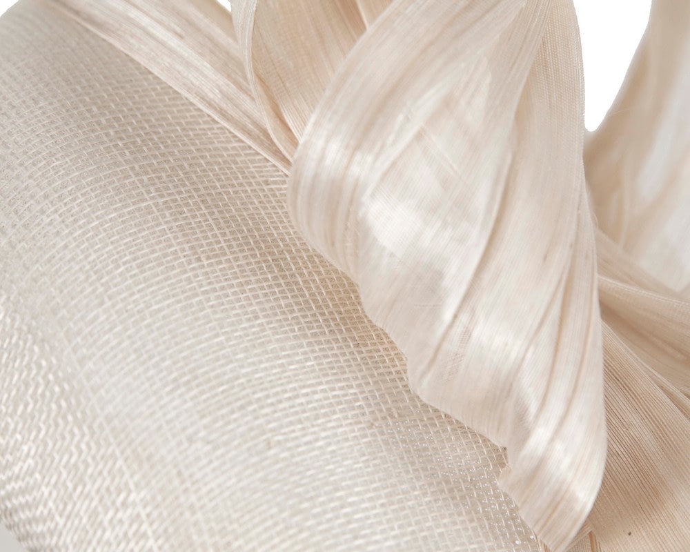 Cream pillbox with bow by Fillies Collection S307C - Fascinators Online Cream pillbox with bow by Fillies Collection S307C - Image 5