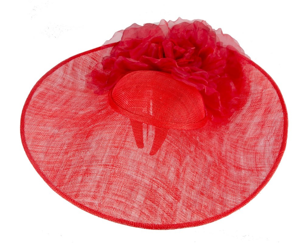 Large Fillies Collection Red Fascinator Hat - Image 4