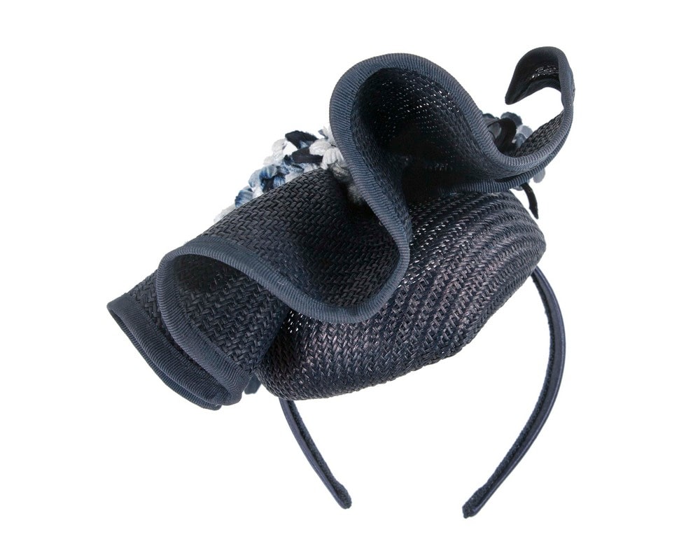 Bespoke navy racing fascinator by Fillies Collection - Image 5