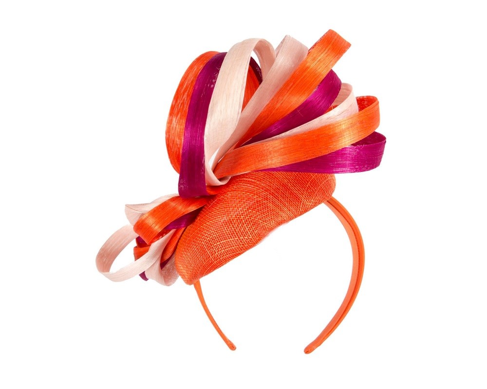 Vibrant multicolor pillbox fascinator by Fillies Collection S302ORMAPI - Fascinators Online Vibrant multicolor pillbox fascinator by Fillies Collection S302ORMAPI - Image 6