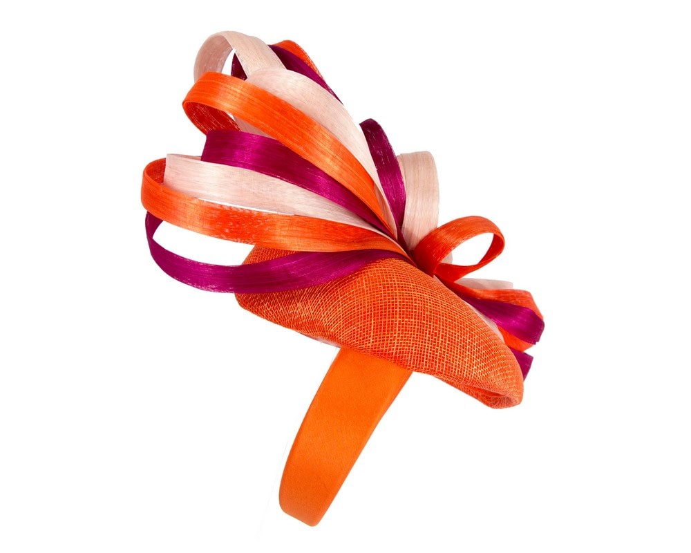 Vibrant multicolor pillbox fascinator by Fillies Collection S302ORMAPI - Fascinators Online Vibrant multicolor pillbox fascinator by Fillies Collection S302ORMAPI - Image 4