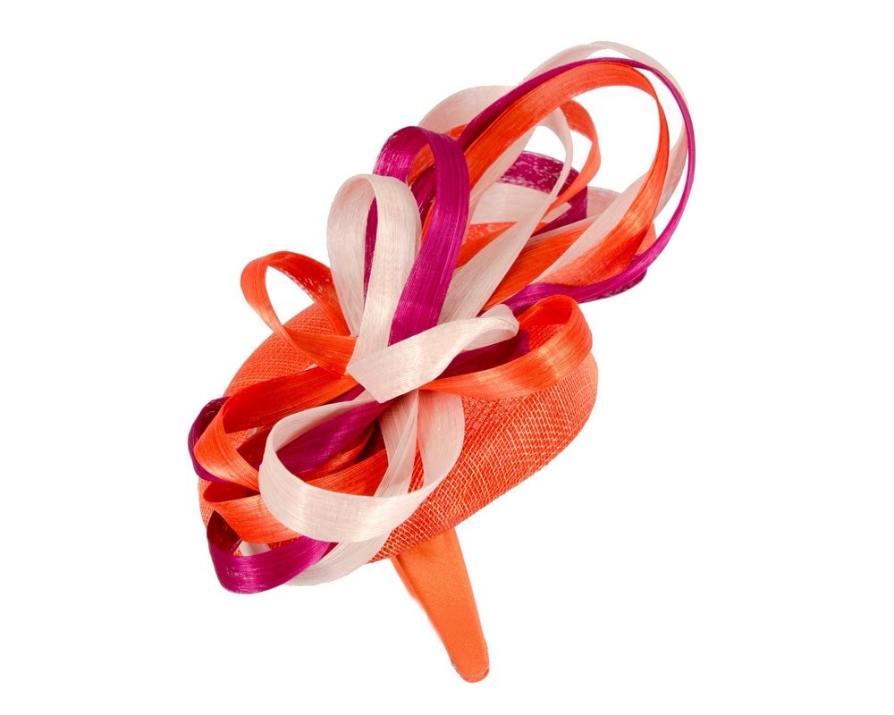 Vibrant multicolor pillbox fascinator by Fillies Collection S302ORMAPI - Fascinators Online Vibrant multicolor pillbox fascinator by Fillies Collection S302ORMAPI - Image 3