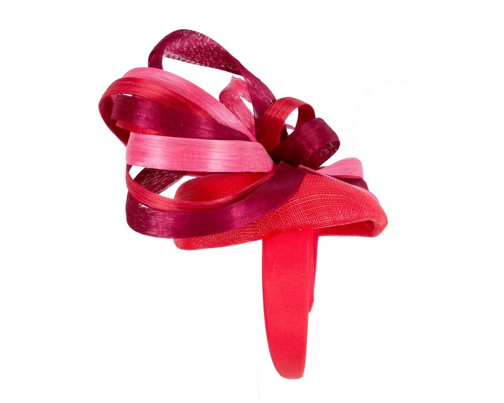 Vibrant multicolor pillbox fascinator by Fillies Collection S302RWPI - Image 4