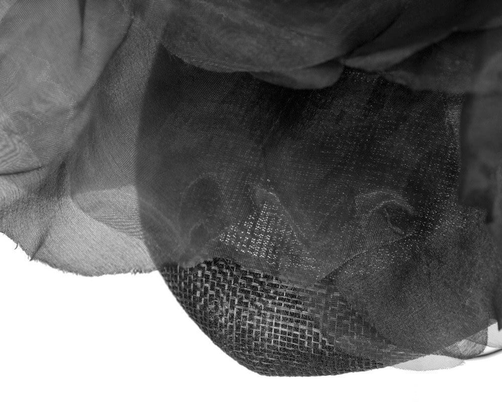 Stunning Black Flower Fascinator by Fillies Collection - Fascinators Online Stunning Black Flower Fascinator by Fillies Collection - Image 5