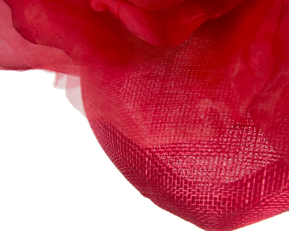 Stunning Red Flower Fascinator by Fillies Collection - Image 5