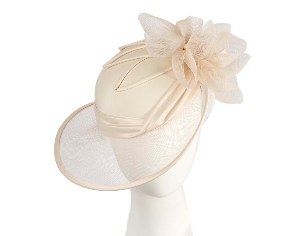 Fascinators Online - Custom Made Champagne Special Occasion Hat