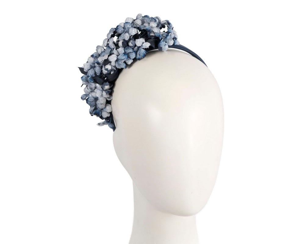 Fascinators Online - Blue flower fascinator headband by Max Alexander