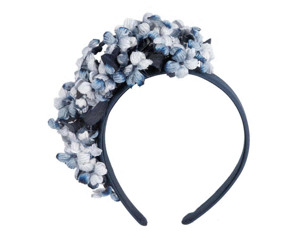 Fascinators Online - Blue flower fascinator headband by Max Alexander