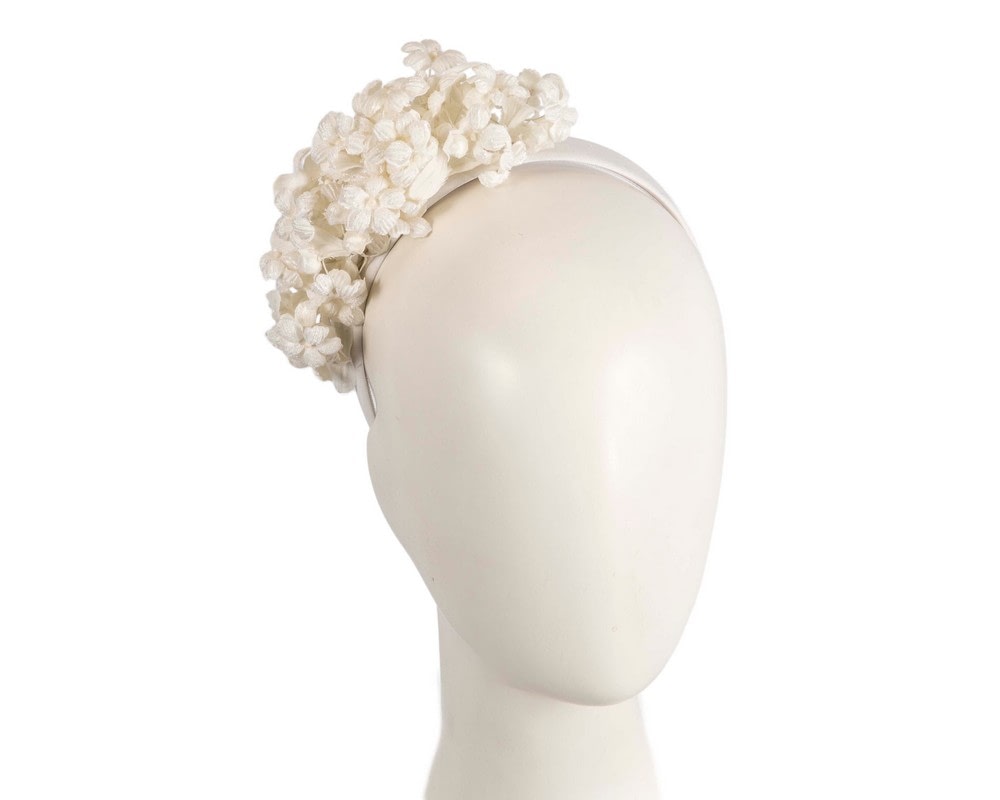 Fascinators Online - Cream flower fascinator headband by Max Alexander