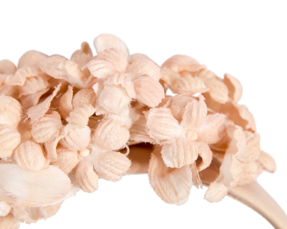 Nude flower fascinator headband by Max Alexander - Fascinators Online Nude flower fascinator headband by Max Alexander - Image 3