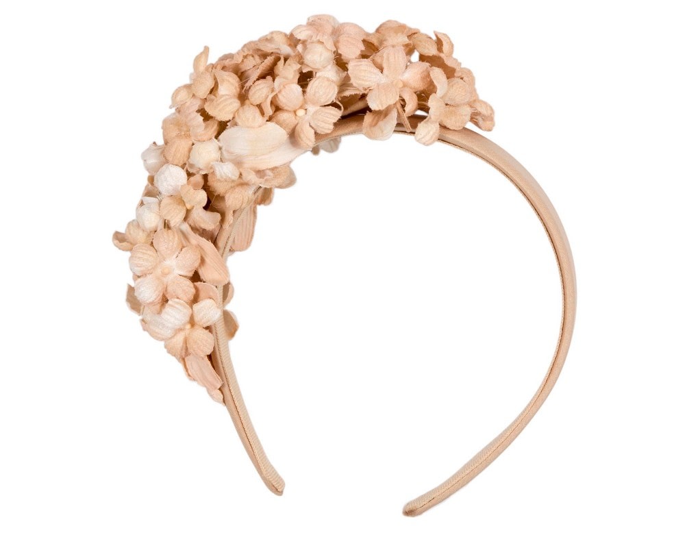 Fascinators Online - Nude flower fascinator headband by Max Alexander