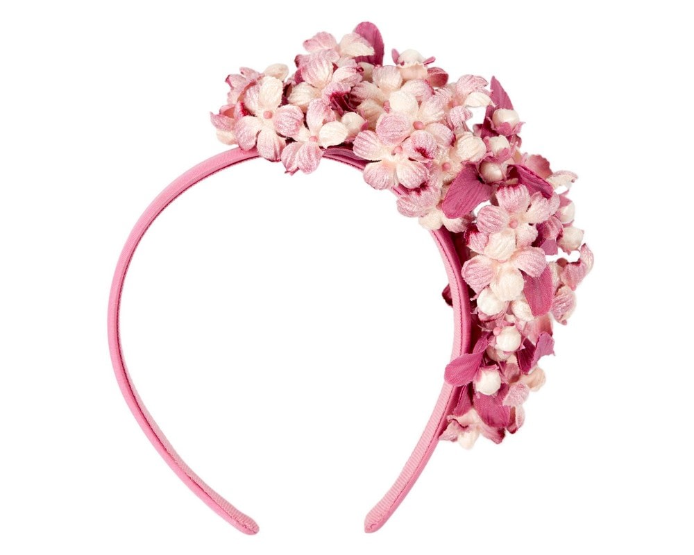 Pink flower fascinator headband by Max Alexander - Fascinators Online Pink flower fascinator headband by Max Alexander - Image 4