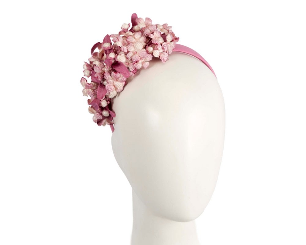 Fascinators Online - Pink flower fascinator headband by Max Alexander