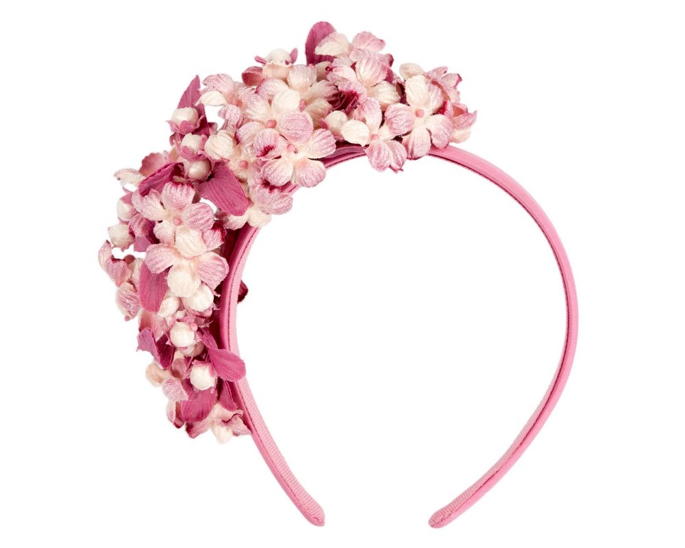 Fascinators Online - Pink flower fascinator headband by Max Alexander