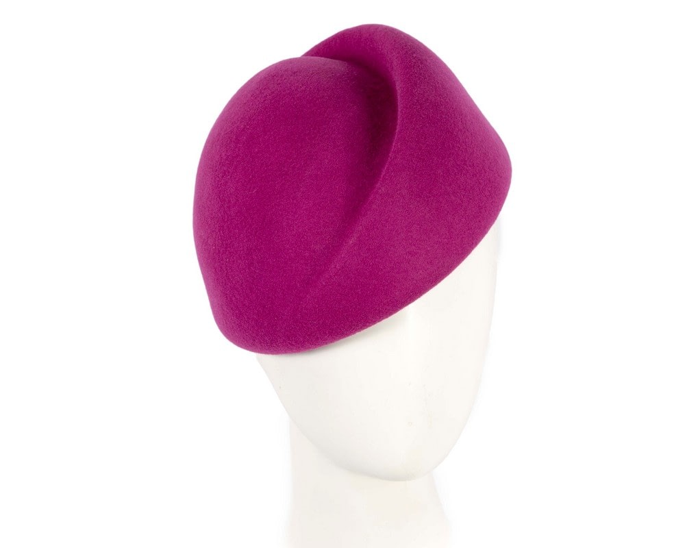 Fascinators Online - Designers fuchsia felt winter fashion hat by Max Alexander