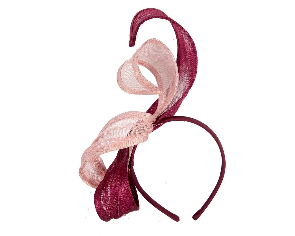 Fascinators Online - Sophisticated Wine and Blush Fascinator by Max Alexander
