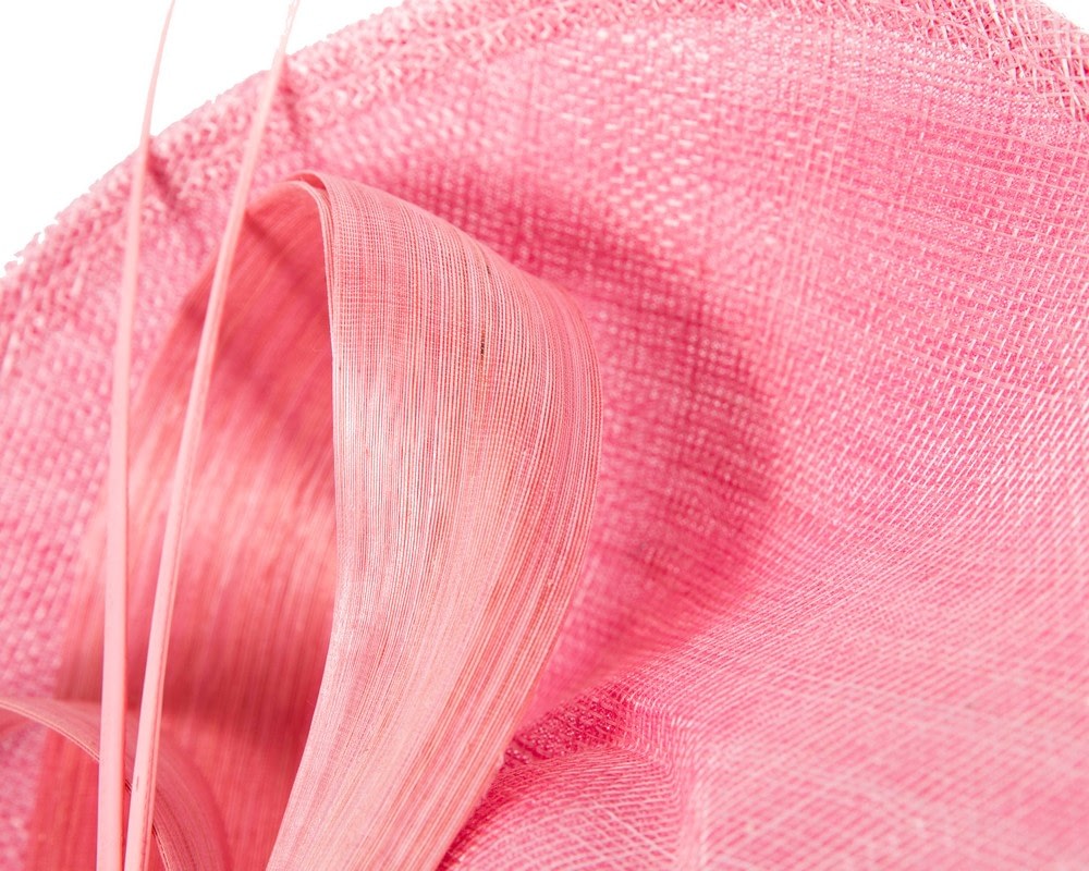 Bespoke dusty pink sinamay fascinator by Max Alexander - Image 3