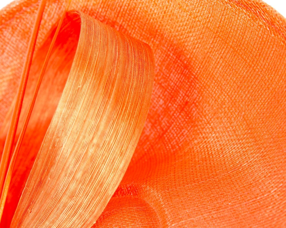 Bespoke orange sinamay fascinator by Max Alexander - Fascinators Online Bespoke orange sinamay fascinator by Max Alexander - Image 3