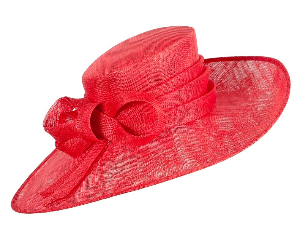 Fascinators Online - Exclusive red sinamay hat by Max Alexander