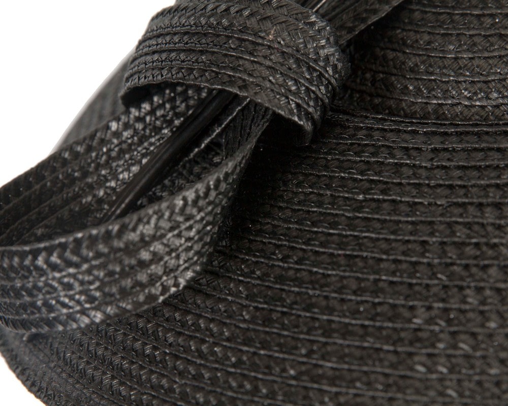 Black Max Alexander PU Braid Saucer Fascinator - Fascinators Online Black Max Alexander PU Braid Saucer Fascinator - Image 5