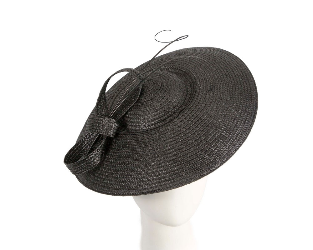 Fascinators Online - Black Max Alexander PU Braid Saucer Fascinator