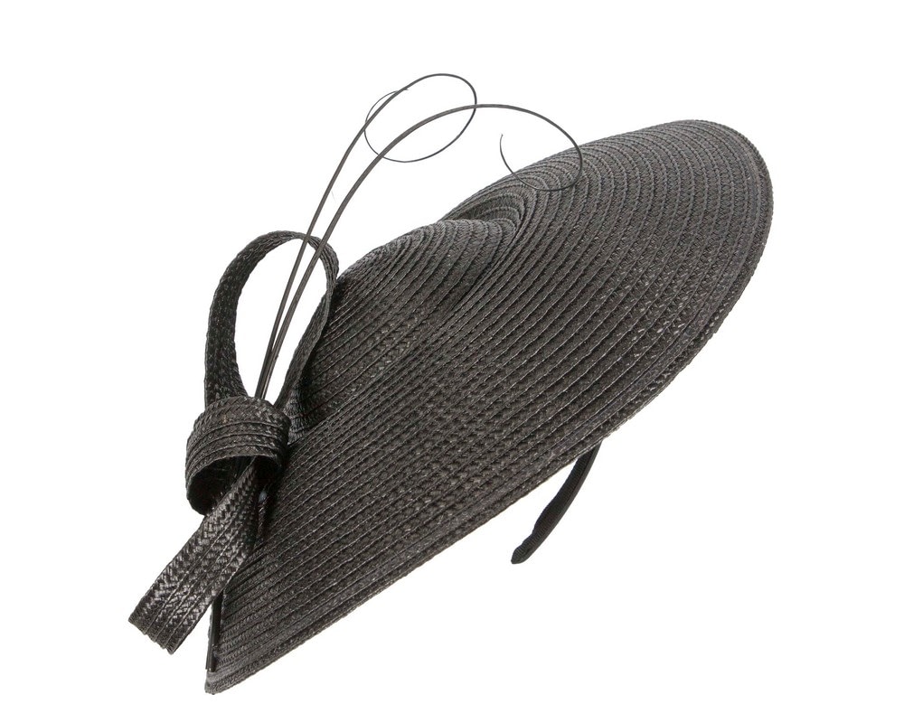 Fascinators Online - Black Max Alexander PU Braid Saucer Fascinator