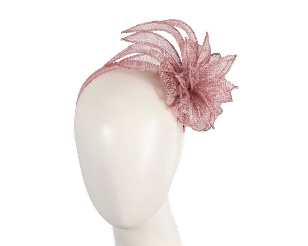 Fascinators Online - Max Alexander dusty pink sinamay flower fascinator