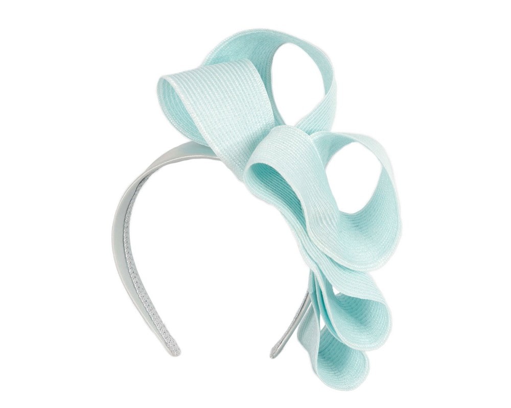 Fascinators Online - Light Blue loops racing fascinator by Max Alexander