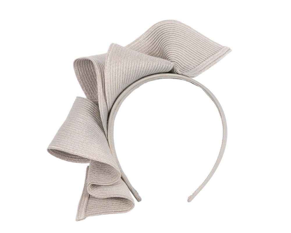 Fascinators Online - Stylish silver fascinator by Max Alexander