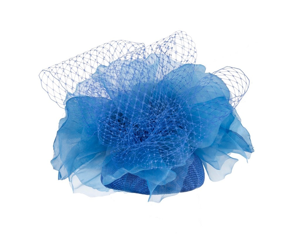 Stunning Royal Blue Flower Fascinator by Fillies Collection - Image 6