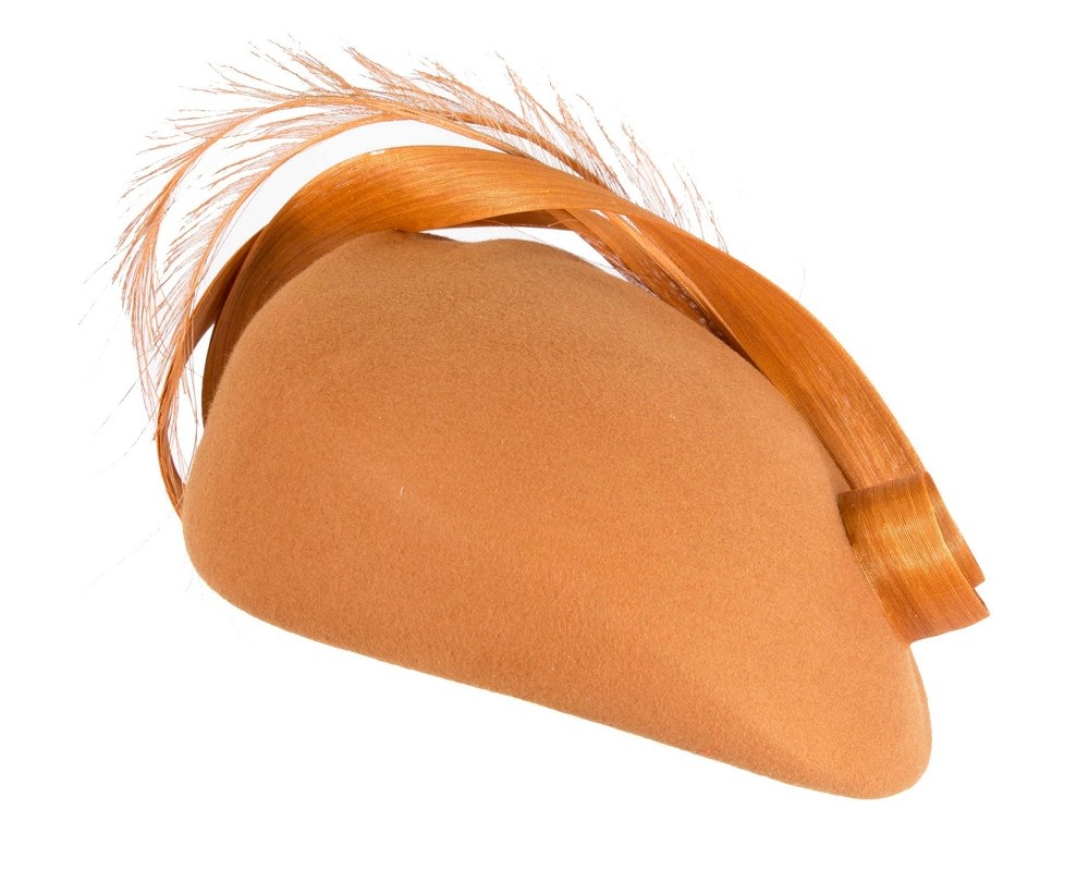 Designers rust orange felt hat by Fillies Collection - Fascinators Online Designers rust orange felt hat by Fillies Collection - Image 6