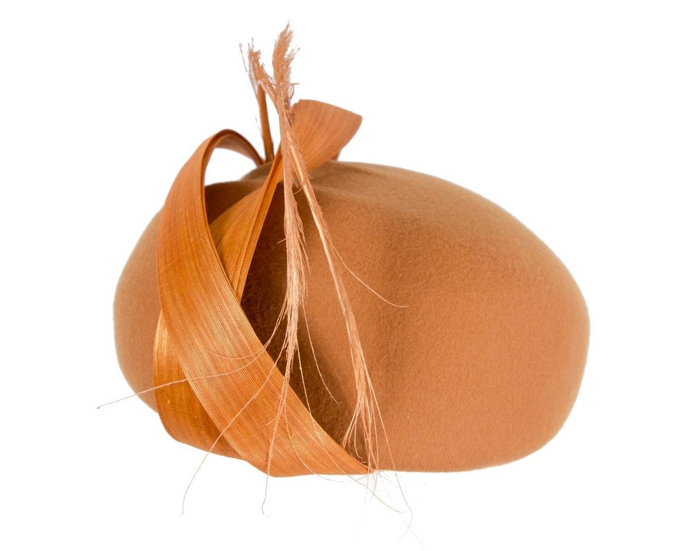 Designers rust orange felt hat by Fillies Collection - Fascinators Online Designers rust orange felt hat by Fillies Collection - Image 4