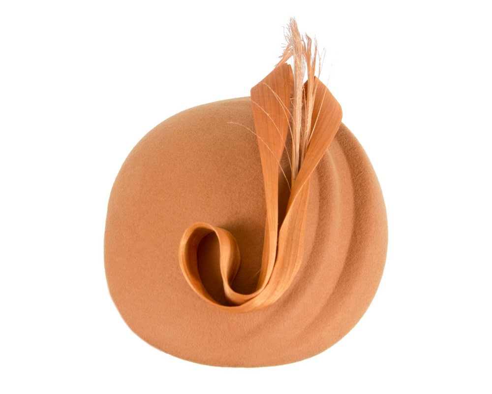 Designers rust orange felt hat by Fillies Collection - Fascinators Online Designers rust orange felt hat by Fillies Collection - Image 3