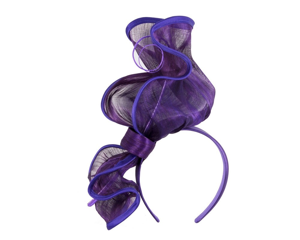 Twisted purple racing fascinator by Fillies Collection - Fascinators Online Twisted purple racing fascinator by Fillies Collection - Image 2