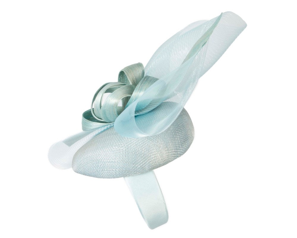 Bespoke light blue spring racing fascinator by Fillies Collection - Fascinators Online Bespoke light blue spring racing fascinator by Fillies Collection - Image 3