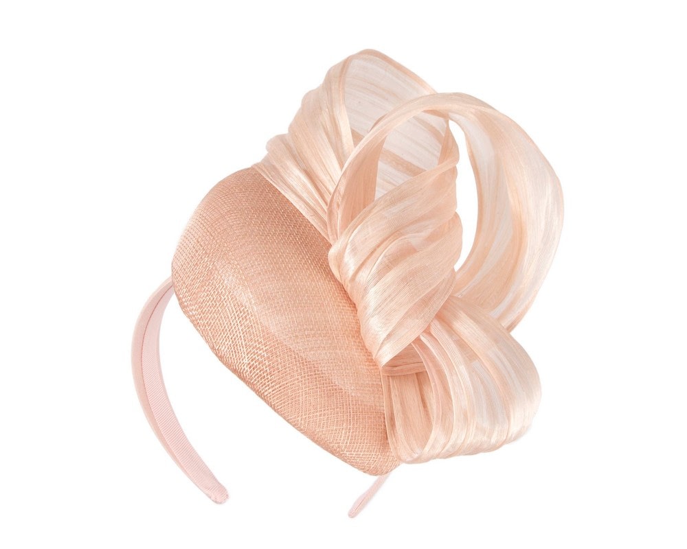 Fascinators Online - Blush pink pillbox with bow by Fillies Collection S307