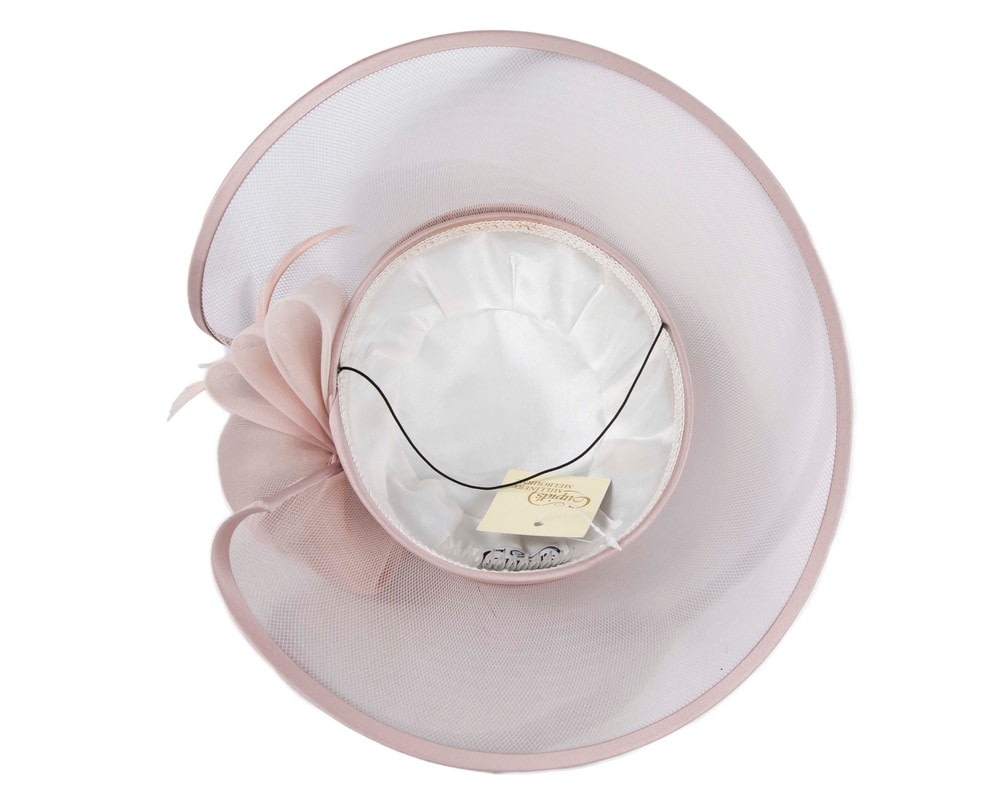 Tea rose custom made Mother of the Bride hat - Fascinators Online Tea rose custom made Mother of the Bride hat - Image 6