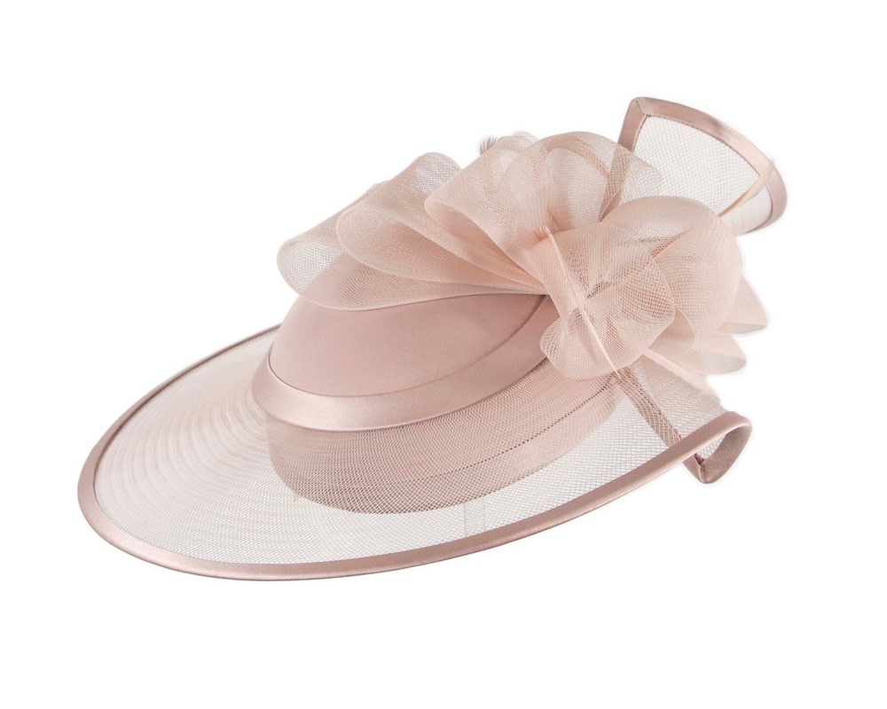 Tea rose custom made Mother of the Bride hat - Fascinators Online Tea rose custom made Mother of the Bride hat - Image 3