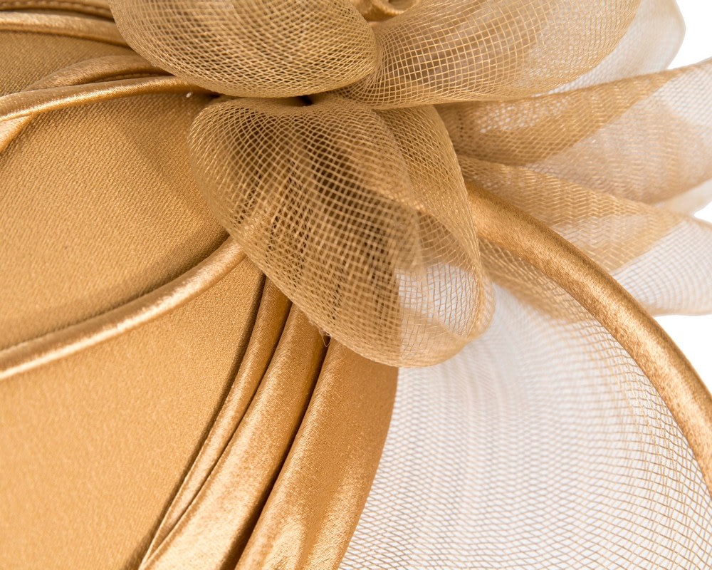 Custom Made Gold Special Occasion Hat - Fascinators Online Custom Made Gold Special Occasion Hat - Image 6